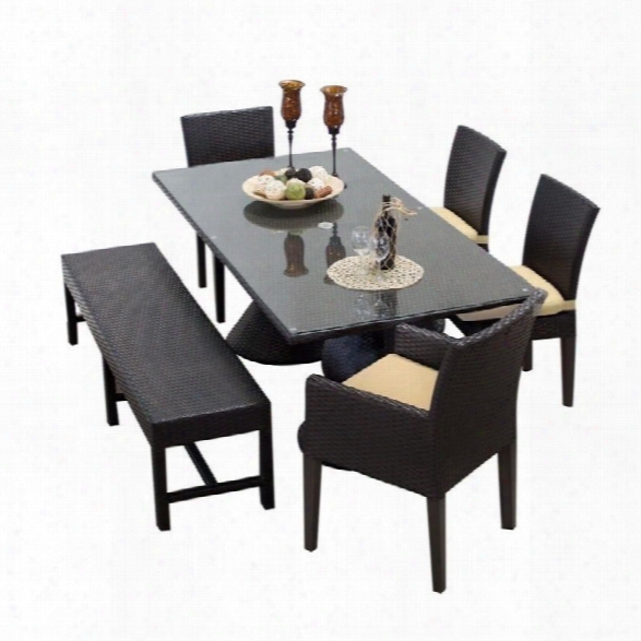 Tkc Napa 6 Piece Wicker Patio Dining Set In Sesame