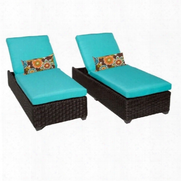 Tkc Venice Wicker Patio Lounges In Aruba (set Of 2)