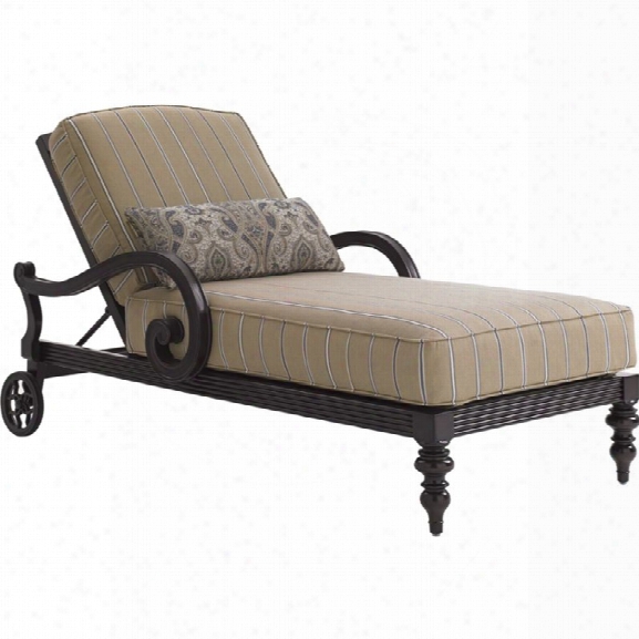 Tommy Bahama Black Sands 3 Piece Patio Chaise Lounge Set In Deep Umber