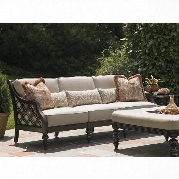 Tommy Bahama Black Sands Patio Sofa In Beige Texture