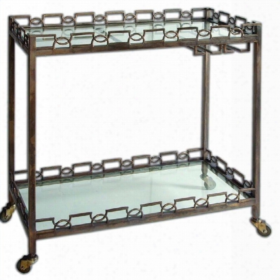 Uttermost Nicoline Iron Serving Cart With Casters