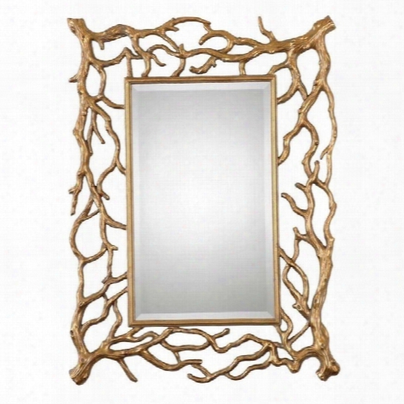 Uttermost Sequoia Gold Tree Branch Mirror