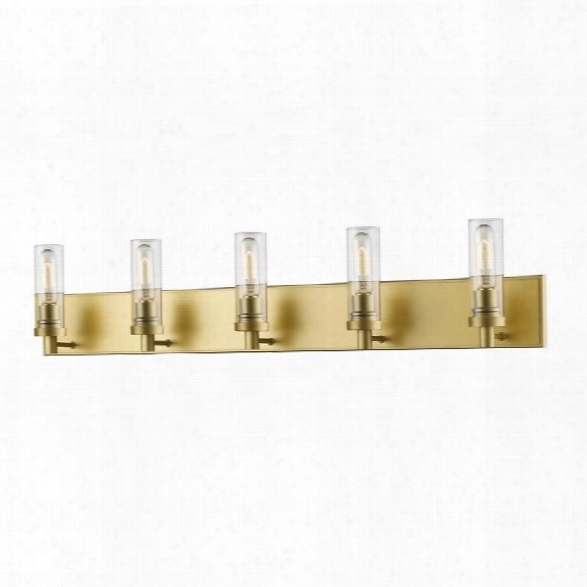 Z-lite Persis 5 Light Vanity Light In Satin Gold