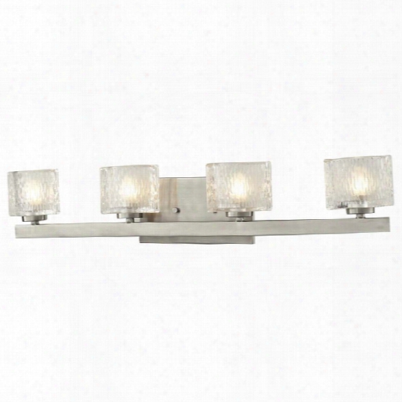 Z-lite Rai 4 Light Led Vanity Light In Brushed Nickel