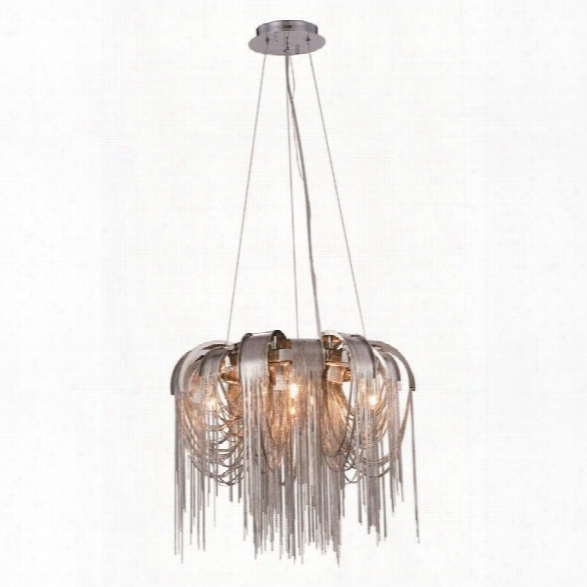 Elegant Lighting Blythe 18 4 Light Pendant Lamp In Chrome