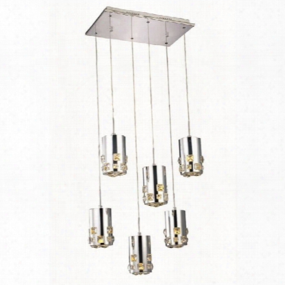 Elegant Lighting Broadway 11 6 Light Royal Crystal Pendant Lamp