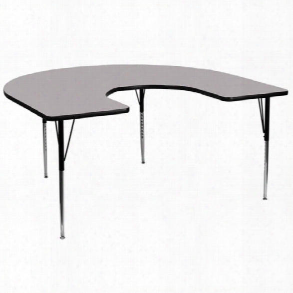 Flash Furniture Horseshoe Activity Table In Gray-25.13 Table Height