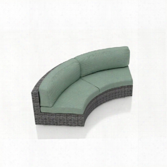 Harmonia Living Dist Rict Curved Patio Loveseat In Canvas Spa