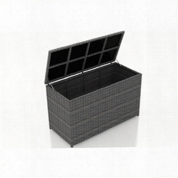 Harmonia Living District Deck Box In Textured Slate