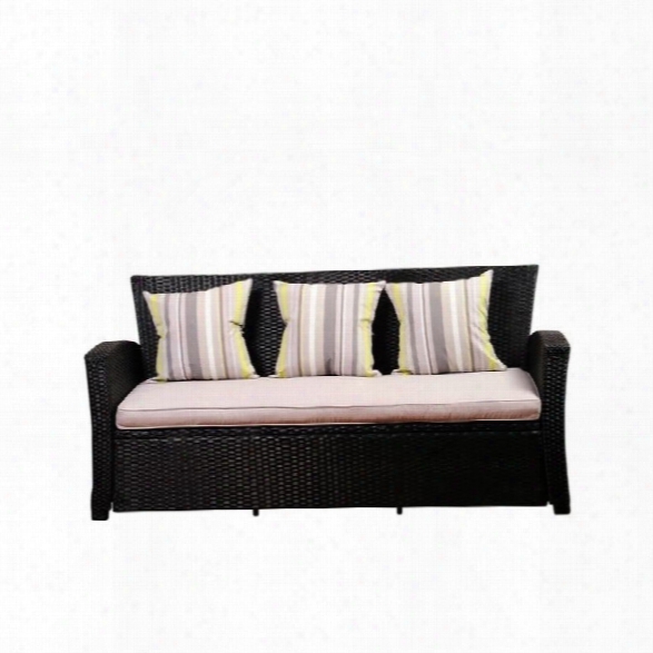 International Home Atlanntic Outdoor Sofa With Cushions In Black