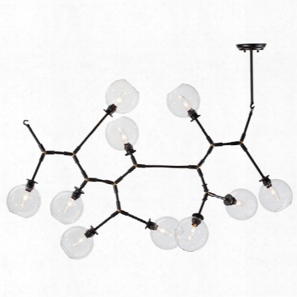 Nuevo Atom 10 Light Glass Pendant