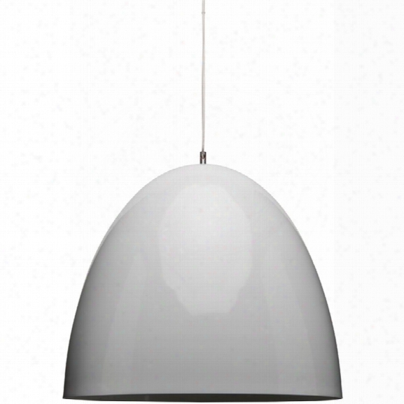 Nuevo Dome 24 Aluminum Pendant In White