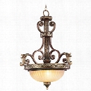 Livex Seville Inverted Pendant in Palacial Bronze with Gilded Accents