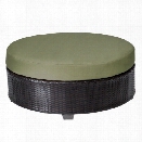 TKC Barbados Outdoor Wicker Round Coffee Table in Cilantro