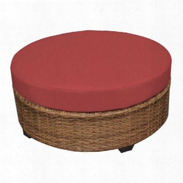 Tkc Laguna Outdoor Wicker Round Coffee Table In Terracotta