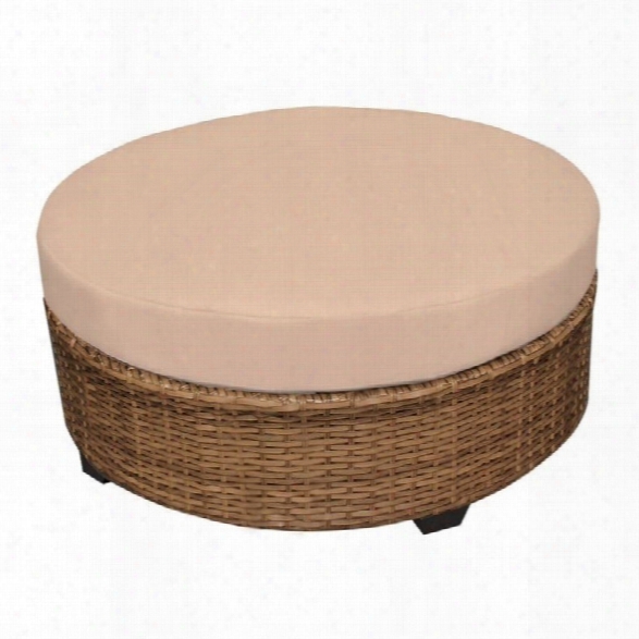 Tkc Laguna Outdoor Wicker Round Coffee Table In Wheat