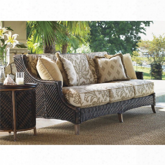 Tommy Bahama Island Estate Lanai Patio Sofa In Warm Umber