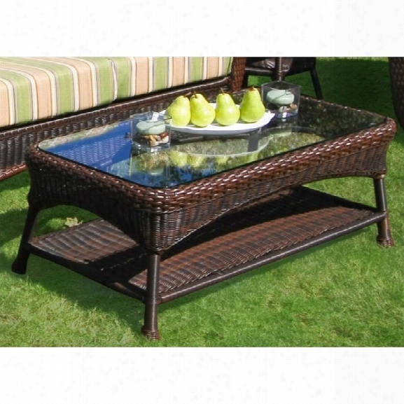 Tortuga Sea Pines Outdoor Coffee Table In Java