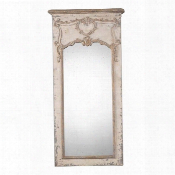 Uttermost Carlazzo Antiqued White Mirror