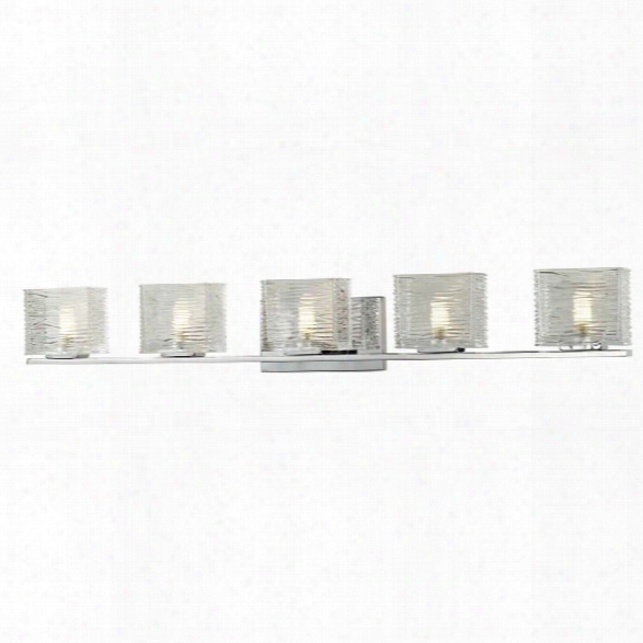 Z-lite Jaol 5 Light Led Vanity Light In Chrome