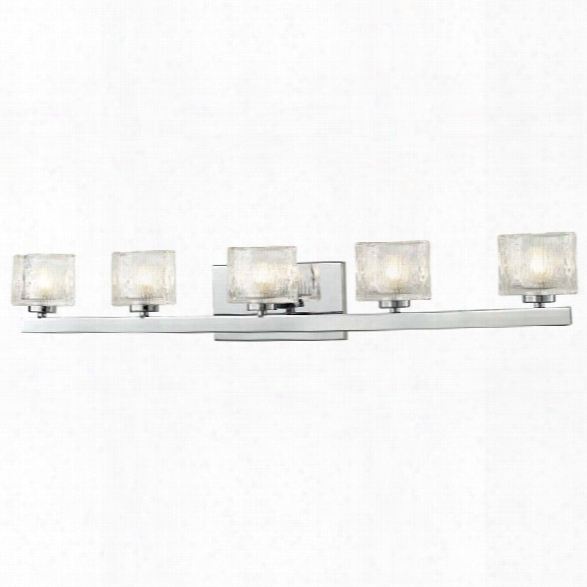 Z-lite Rai 5 Light Led Vanity Light In Chrome