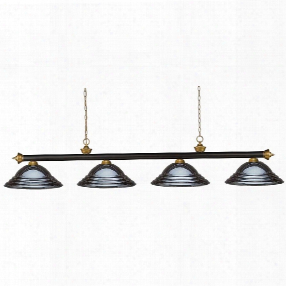 Z-lite Riviera 4 Light Billiard Light In Bronze And Gun Metal