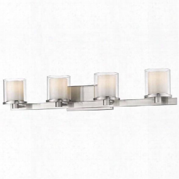 Z-lite Schema 4 Light Led Vanity Light In Brushed Nickel