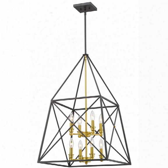 Z-lite Tressle 8 Light Pendant In Bronze Gold