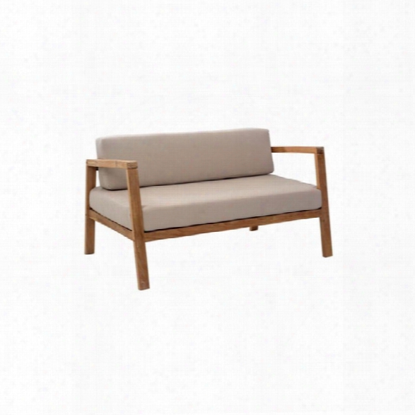 Zuo Bilander Outdoor Fabric Sofa In Beige