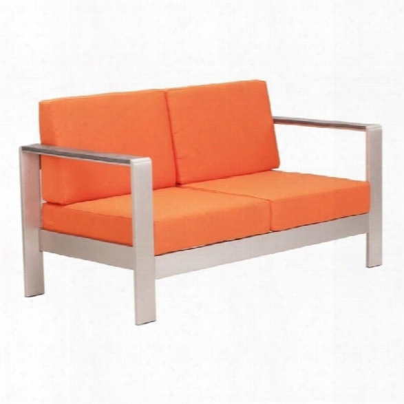 Zuo Cosmopolitan Outdoor Sofa Cushion In Orange