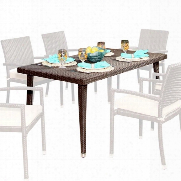 Abbyson Living Harper Outdoor Dining Table In Espresso