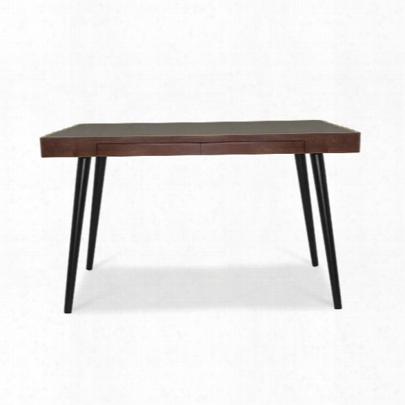 Aeon Furniture Oslo Writing Desk In Black And Walnut