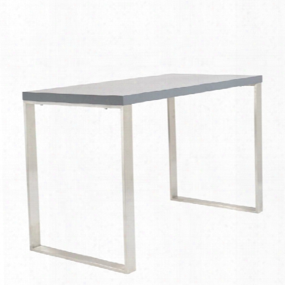 Eurostyle Dillon Writing Desk In Matte Gray