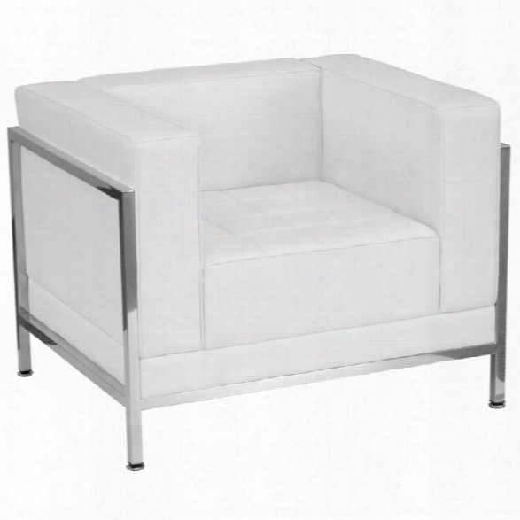 Flash Furniture Imagination Leather Reception Chair In White