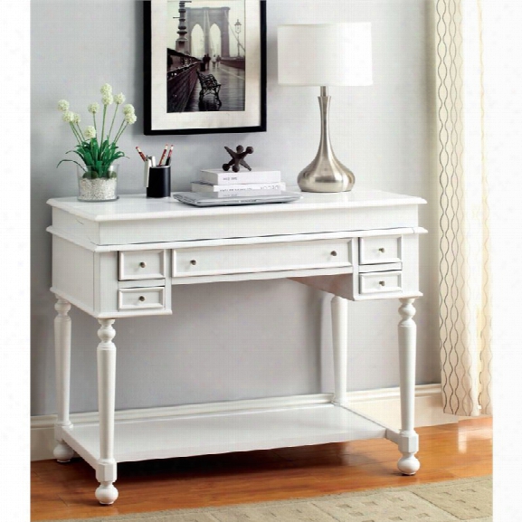 Furniture Of America Rupert Writing Desk In White