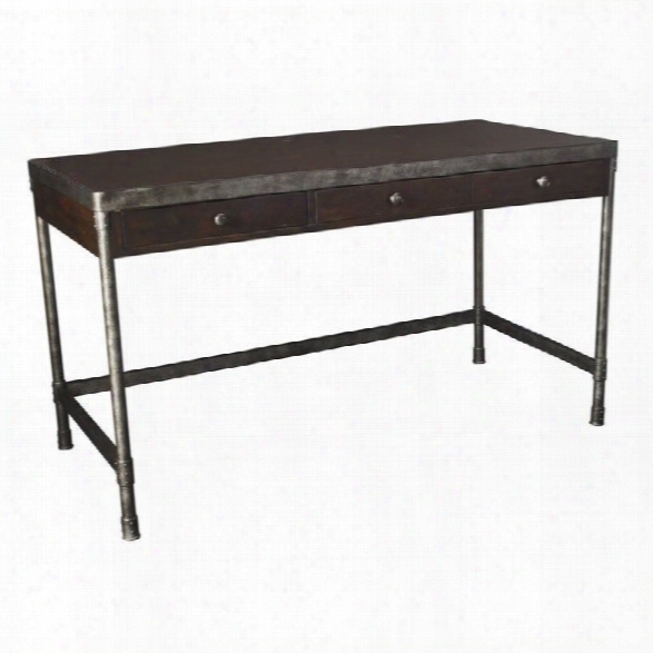 Hammary Structure Credenza Desk In Distressed Brown