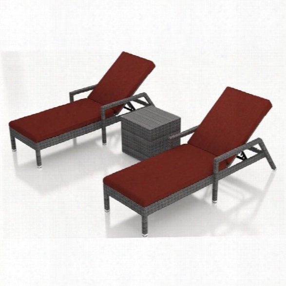 Harmonia Living District 3 Piece Patio Lounge Set In Canvas Henna