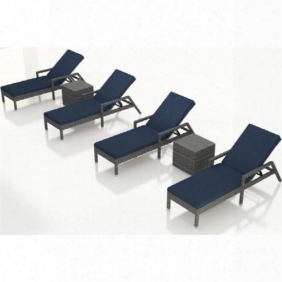 Harmonia Living District 6 Piece Patio Lounge Set In Spectrum Indigo