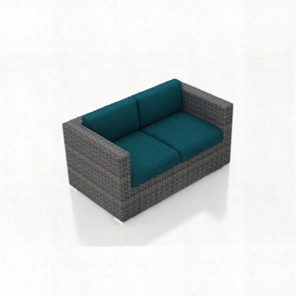 Harmonia Living District Patio Loveseat In Spectrum Peacock