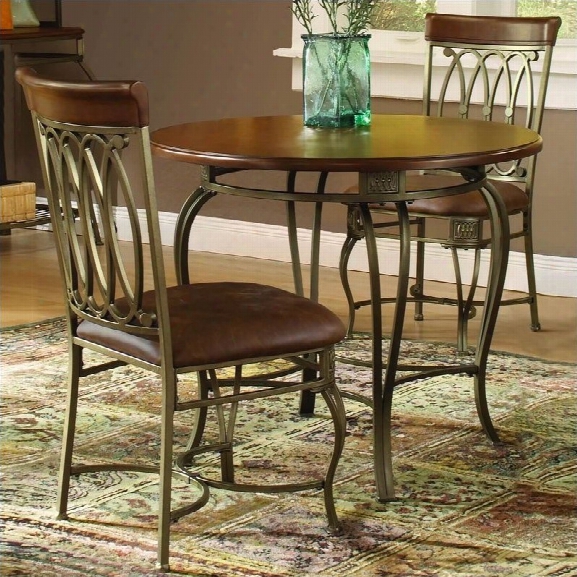 Hillsdale Montello 3 Pc 36 Round Dining Table Set