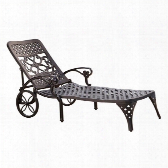 Home Styles Biscayne Black Chaise Lounge Chair