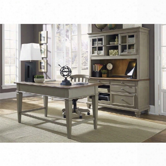 Liberty Furniture Bungalow 3 Piece Home Office Set In Driftwood