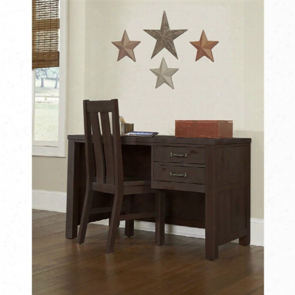 Ne Kids Highlands 2 Drawer Writing Desk With Chair In Espresso