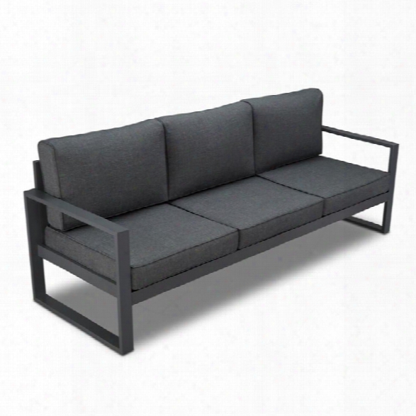 Real Flame Baltic Patio Sofa In Gray