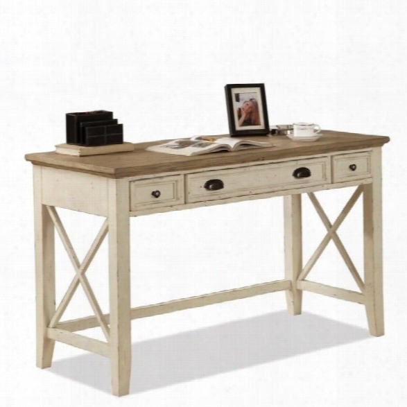 Riverside Furniture Coventry Two Tone Writing Desk In Dover White