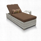 TKC Fairmont Patio Chaise Lounge With Side Table in Dark Brown