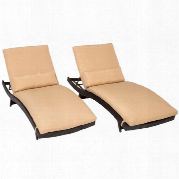 Tkc Bali Wicker Patio Lounges In Sesame (set Of 2)