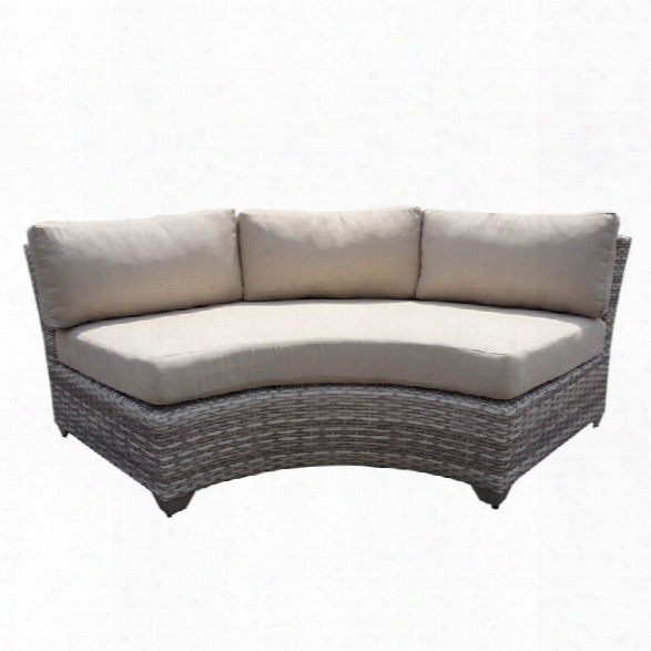 Tkc Fairmont Curved Armless Patio Sofa (set Of 2)