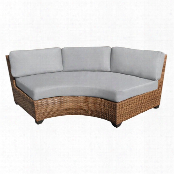 Tkc Lagunna Curved Armless Patio Sofa In Gray (set Of 2)