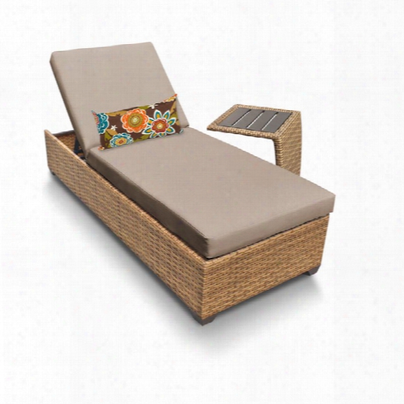 Tkc Laguna Patio Chaise Lounge With Side Table